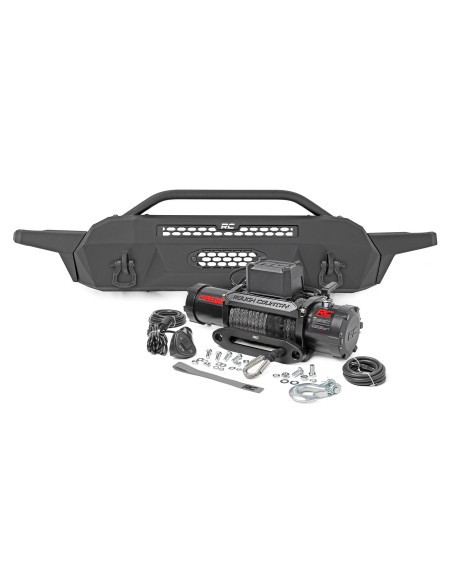 Front Bumper | High Clearance | 12000-Lb Pro Series Winch | Synthetic Rope Toyota Tacoma 4WD (16-23)