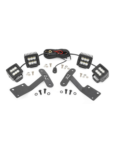 LED Light Kit | Ditch Mount | Dual 2" Black Pairs | Spot/Flood | Toyota Tundra (14-21)