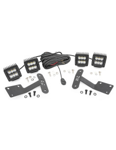LED Light Kit | Ditch Mount | Dual 2" Black Pairs | Spot...