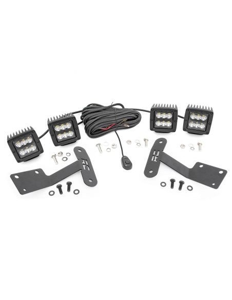 LED Light Kit | Ditch Mount | Dual 2" Black Pairs | Spot | Toyota Tundra (14-21)