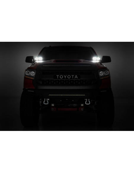 LED Light Kit | Ditch Mount | Dual 2" Black Pairs | Flood | Toyota Tundra (14-21)