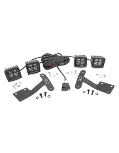 LED Light Kit | Ditch Mount | Dual 2" Black Pairs | White...