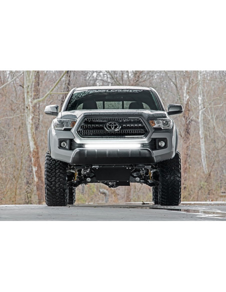 LED Light Kit | Lower Grille Mount | 30" Black Single Row | White DRL | Toyota Tacoma (16-23)