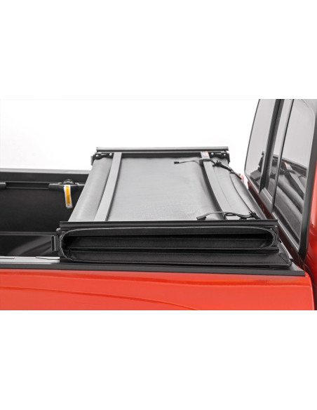 ROUGH COUNTRY Soft Tri-Fold Bed Cover 6'7" | Toyota Tundra