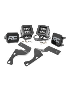 LED Light Kit | Ditch Mount | 2" Black Spot Pair | Toyota...