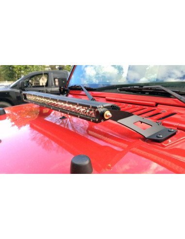 20" LED Single Row Hood Light Mount Kit for...