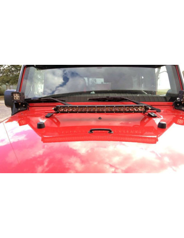 20" LED Single Row Hood Light Mount Kit for...