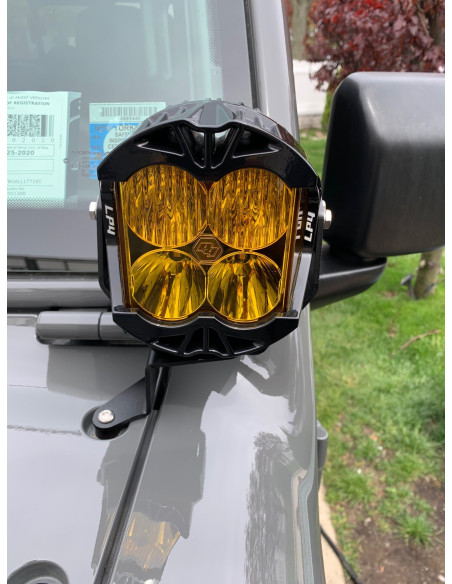 A-Pillar Light Mount Kit for Jeep JL/JT - Raw Steel