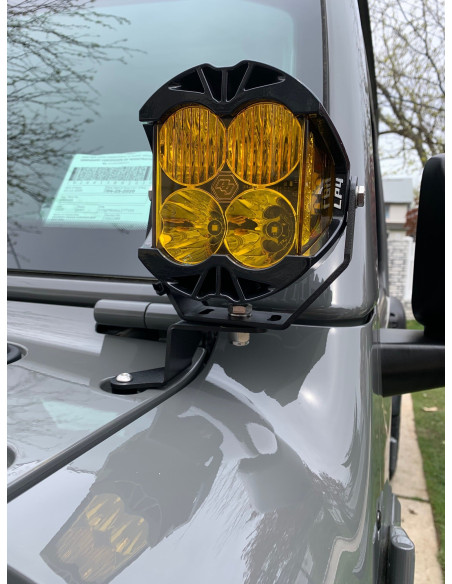 A-Pillar Light Mount Kit for Jeep JL/JT - Powder Coated