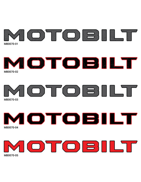 ADHESIVO CAPO MOTOBILT - NEGRO TOPOCON CONTORNO ROJO