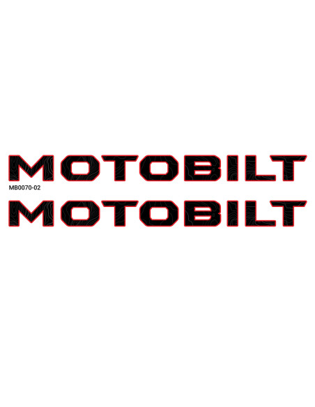 ADHESIVO CAPO MOTOBILT - NEGRO TOPOCON CONTORNO ROJO