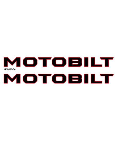 ADHESIVO CAPO MOTOBILT - NEGRO TOPOCON CONTORNO ROJO