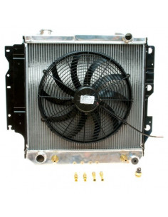 RADIADOR ALUMINIO CON ELECTROVENTILADOR JEEP YJ -TJ