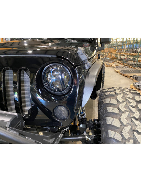 Crusher Front Fender 2" Flare for Jeep JK / JKU - Steel