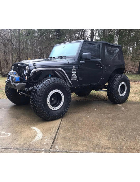 Crusher Front Fender 2" Flare for Jeep JK / JKU - Aluminum