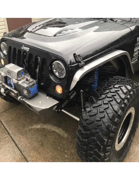 Crusher Front Fender 2" Flare for Jeep JK / JKU - Aluminum