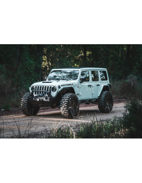 GUARDABARRO DELANTERO HATCHET HIGH LINE 2" FLARE ACERO JEEP JL/JLU/JT MOTOBILT