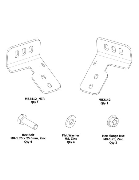 Bed Light Mounts for Jeep JT Gladiator - Raw Steel