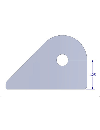 Flat Bottom Link Tab - 9/16 inch