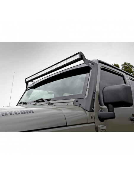 ROUGH COUNTRY LIGHTING Upper Windshield LED Mount 50" | Jeep Wrangler JK