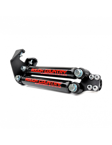 ROUGH COUNTRY Dual Steering Stabilizer 4-6.5" Lift | Jeep Wrangler YJ
