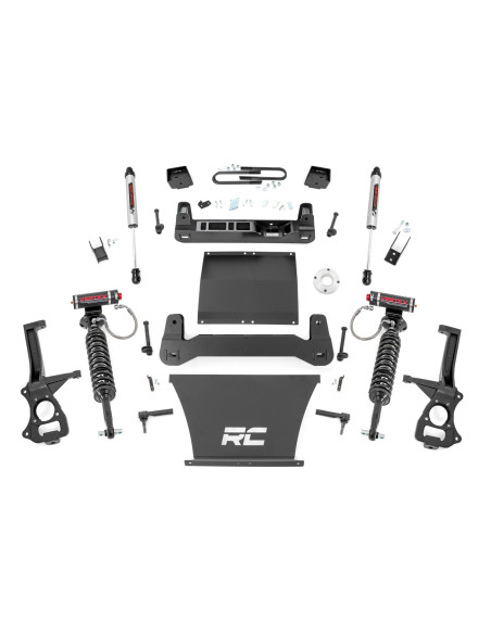 ROUGH COUNTRY Kit de Elevación 6 Pulgadas | Hoja Mono Trasera | Vertex/V2 | Chevy Silverado 1500 (25-26)