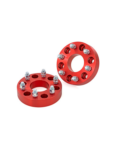 ROUGH COUNTRY Separadores de Rueda 1,5" | 6x5,5 | Rojo | Chevy/GMC 1500