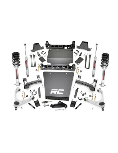 ROUGH COUNTRY Kit de Elevación 7" Acero Estampado LCA | UCA Forjada | Bracket | N3 Struts | Chevy/GMC 1500 (16-18)