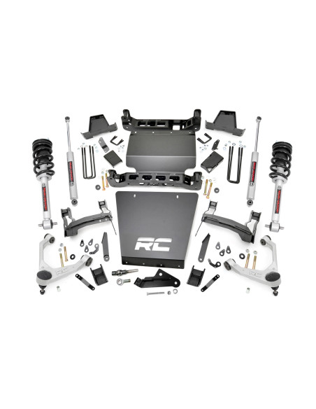 ROUGH COUNTRY Kit de Elevación 7" Acero Estampado LCA | UCA Forjada | Bracket | N3 Struts | Chevy/GMC 1500 (16-18)
