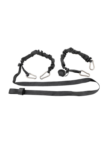 ROUGH COUNTRY Correas Elásticas con Mosquetón | 2,5 cm x 180 cm | Par