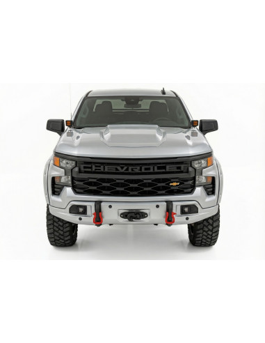 ROUGH COUNTRY Paragolpes FXS GAN Silver Ice Metallic | Chevy Silverado 1500 4x4/4x2 (23-26)