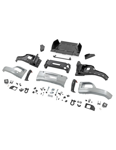 ROUGH COUNTRY Paragolpes FXS GAN Silver Ice Metallic | Chevy Silverado 1500 4x4/4x2 (23-26)