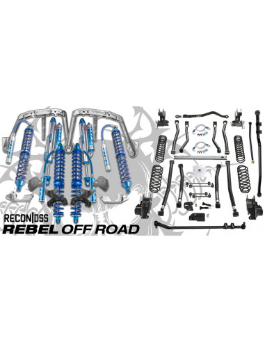 Recon DSS (Dual Shock System) Complete 12" Coilover Kit w/ Teraflex Alpine Long Arm Suspension, Jeep Wrangler JL 2018+