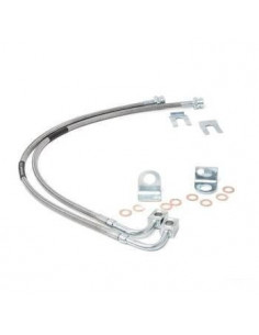 ROUGH COUNTRY Stainless Rear Brake Lines 4-6" Lift | Jeep...