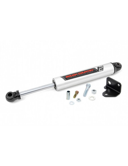 ROUGH COUNTRY Amortiguador de Direccion V2 con Soporte | Jeep Wrangler JK