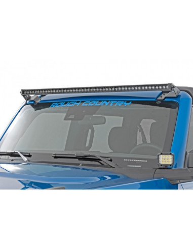LED LIGHT UPPER WINDSHIELD - 50" BLACK SINGLE...