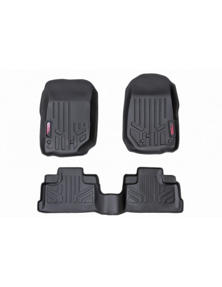 ROUGH COUNTRY Floor Mats Front & Rear 4 Door | Jeep Wrangler Unlimited JK