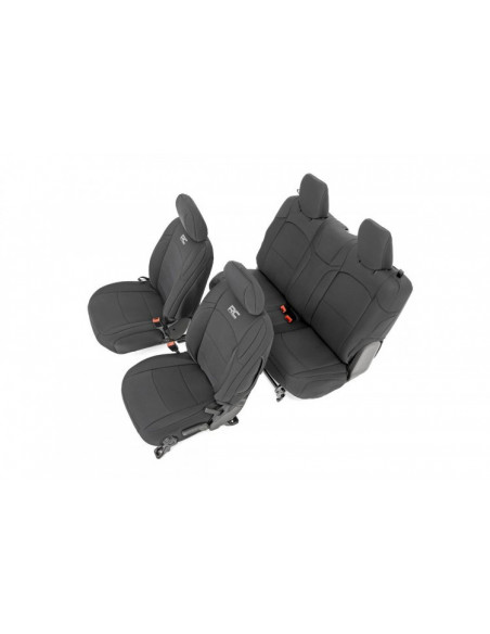 ROUGH COUNTRY Seat Covers Front and Rear | Jeep Wrangler JL