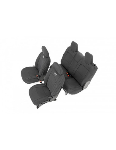 ROUGH COUNTRY SEAT COVERS | FRONT AND REAR W/ ARMREST | JEEP WRANGLER JL (18-22)