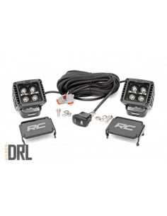 ROUGH COUNTRY 2" PAREJA DE FOCOS LED AMBAR BLACK SERIES