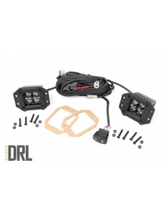 2" BLACK SERIES LED LIGHT PAIR FLUSH MOUNT ROUGH COUNTRY