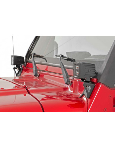 LIGHT MOUNTS LOWER WINDSHIELD ROUGH COUNTRY JEEP TJ