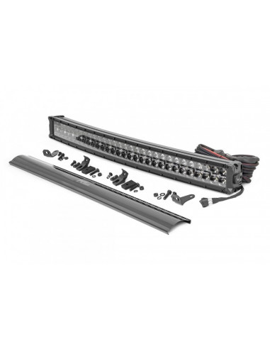 30" BLACK SERIES LED LIGHT CURVED DUAL ROW WHITE DRL ROUGH COUNTRY