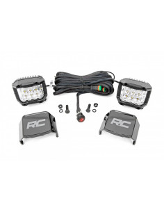 3" CHROME SERIES LED LIGHT PAIR  WIDE ANGLE OSRAM ROUGH...