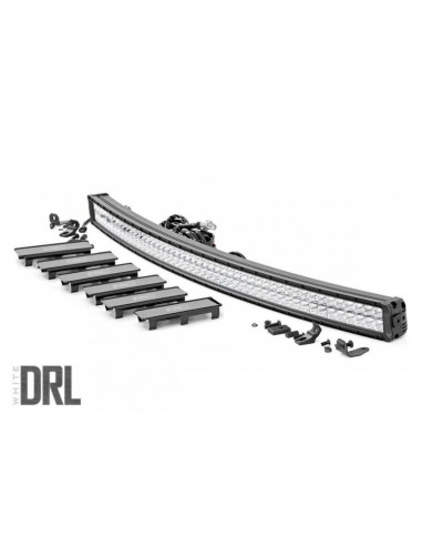 50" CHROME SERIES LED LIGHT CURVED DUAL ROW WHITE DRL ROUGH COUNTRY