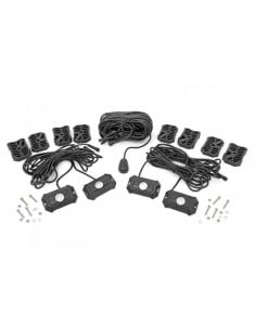 ROUGH COUNTRY JUEGO DE 4 PIEZAS LED ROCK LIGHT SERIE CHROME