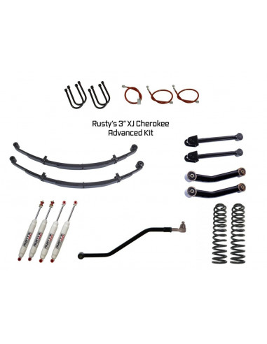 3" KIT SUSPENSION ADVANCED MUELLES REFORZADOS RUSTY´S JEEP XJ