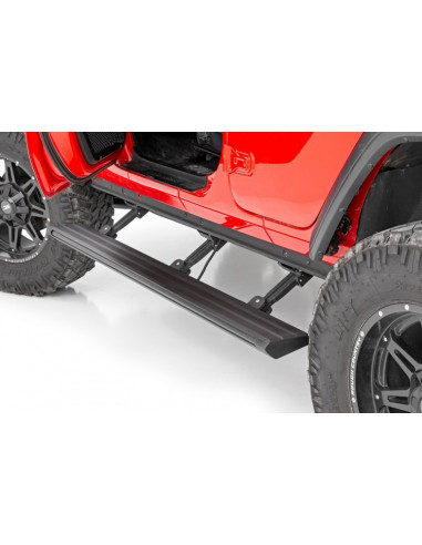 LIGHTED SIDE STEPS RETRACT ROUGH COUNTRY JEEP JL 4 PUERTAS