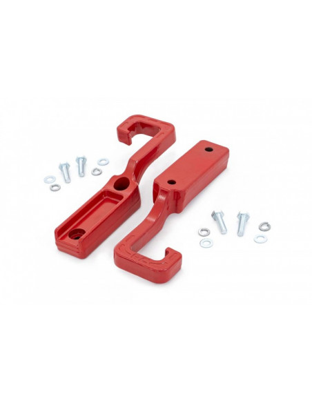 ROUGH COUNTRY Forged Tow Hooks Red | Jeep Grand Cherokee