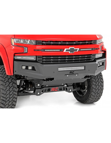 ROUGH COUNTRY HIGH CLEARANCE PARAGOLPES DELANTERO | LED LIGHTS & SKID PLATE | CHEVY SILVERADO 1500 (19-22)